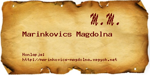 Marinkovics Magdolna névjegykártya