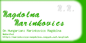 magdolna marinkovics business card